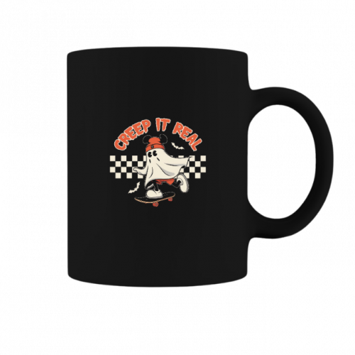 Creep It Real Funny Ghost Halloween Design Mug