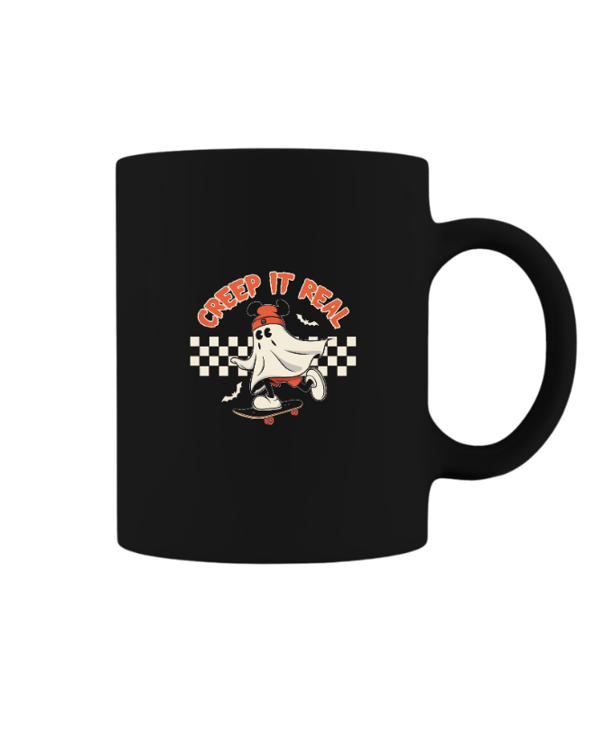Creep It Real Funny Ghost Halloween Design Mug