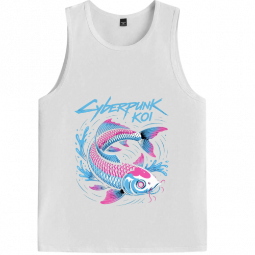 Cyberpunk Koi Fish Futuristic Design Tank-Top