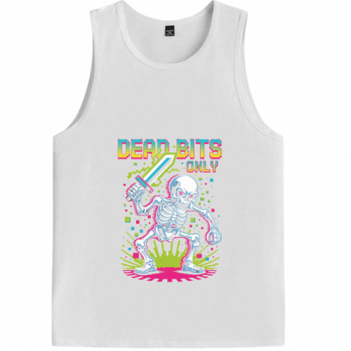 Dead Bits Only Skeleton Gamer Artwork Tank-Top