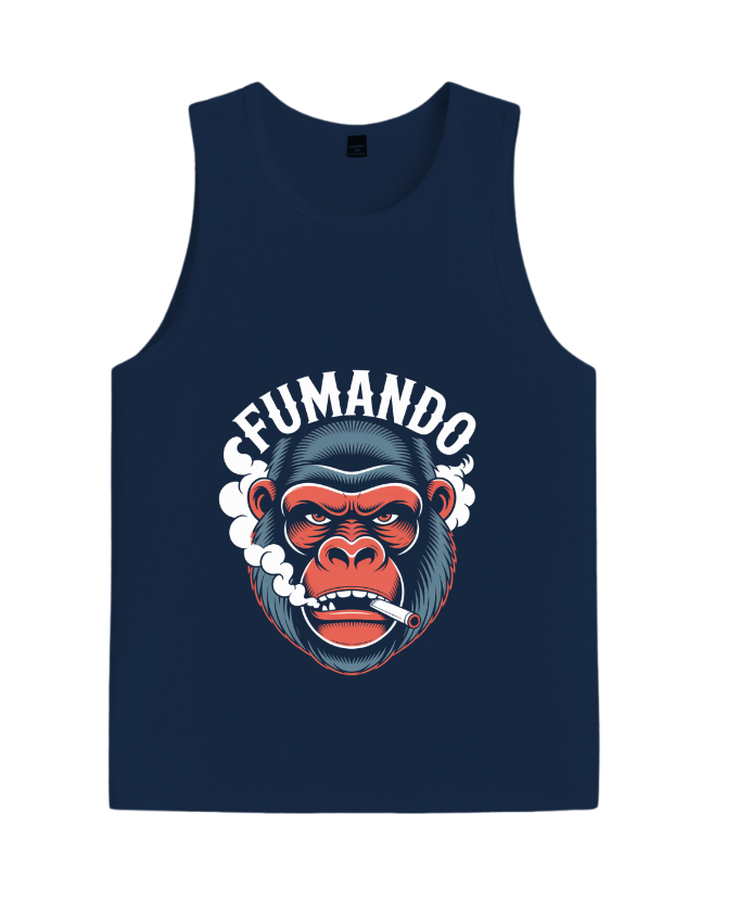Fumando Gorilla Smoking Cigar Illustration Tank-Top - Image 4