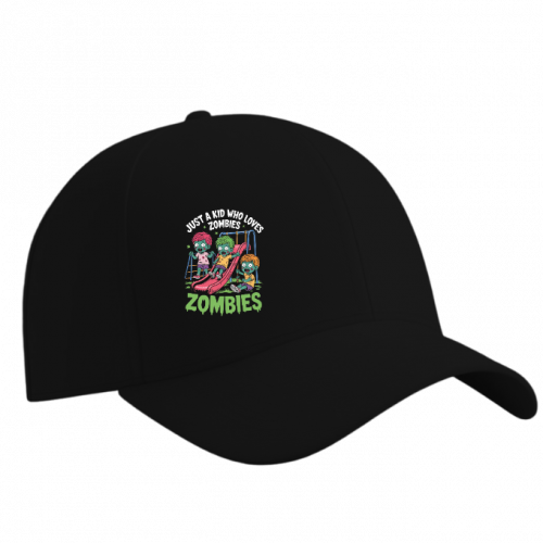 Just A Kid Who Loves Zombies Funny Cartoon Hat