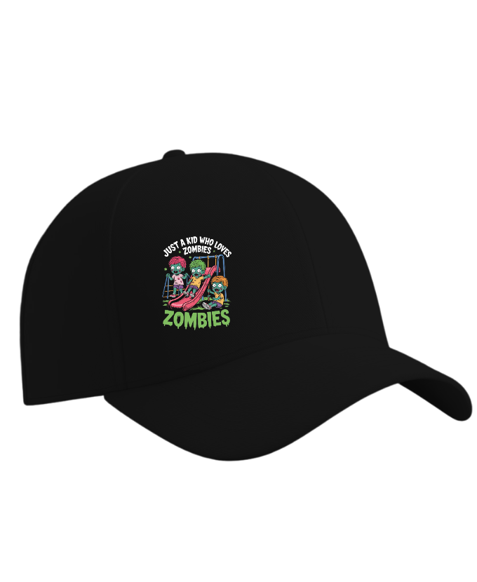 Just A Kid Who Loves Zombies Funny Cartoon Hat