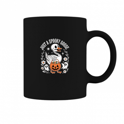 Just A Spooky Goose Halloween Pumpkin Design Mug