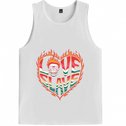 Love Slave Burning Heart Gothic Artwork Tank-Top