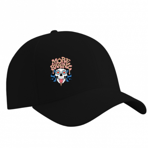 More Brains Zombie Head Cartoon Graphic Hat