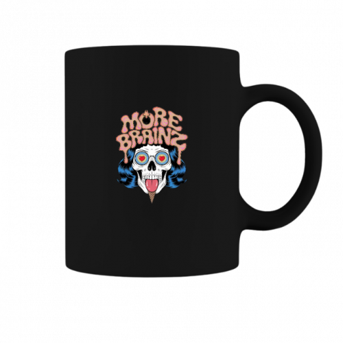 More Brains Zombie Head Cartoon Graphic Mug