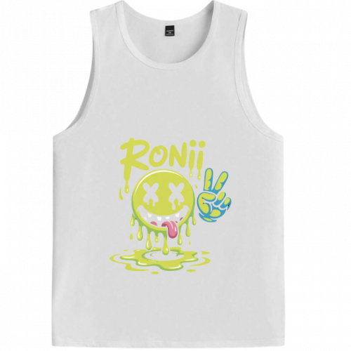 Roni Slime Smiley Face Streetwear Design Tank-Top
