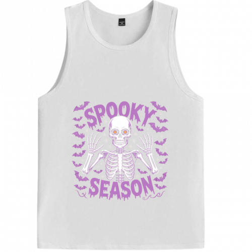 Spooky Season Skeleton Halloween Artwork Tank-Top