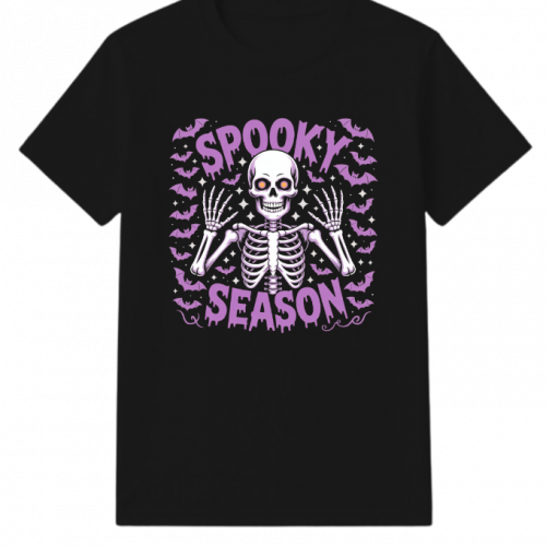 Spooky Season Skeleton Halloween Artwork T-Shirt