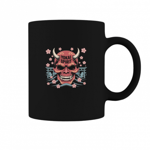 Yokai Spirit Red Demon Mask Japanese Style Mug