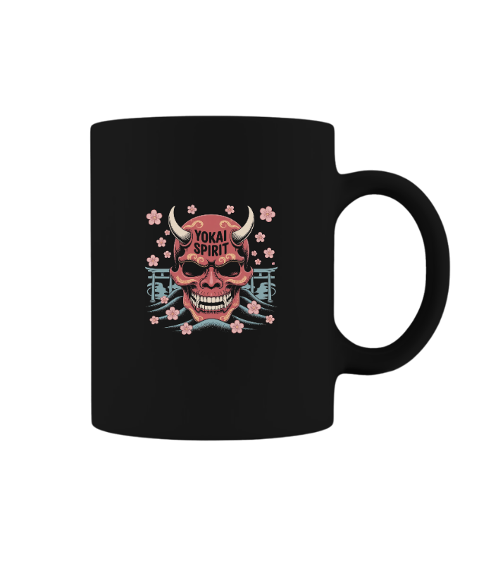 Yokai Spirit Red Demon Mask Japanese Style Mug